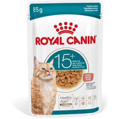 12x85g Royal Canin Ageing 15+ in jus natvoer voor katten 12x85g Royal Canin Ageing 15+ in jus natvoer voor katten