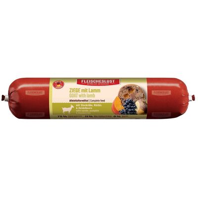 Fleischeslust Classic 6 x 800 g - Geit met lamsvlees, koolraap, pompoen en bosbessen. Fleischeslust Classic 6 x 800 g - Geit met lamsvlees, koolraap, pompoen en bosbessen.