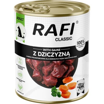 12x800g Rafi Dog Classic Wild natvoer voor honden 12x800g Rafi Dog Classic Wild natvoer voor honden