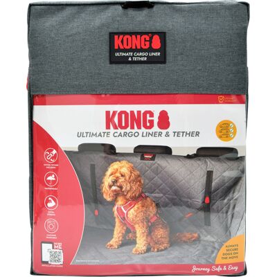 KONG Ultieme Autohoes met Veiligheidsgordel 33x32,5x10,5cm Hond KONG Ultieme Autohoes met Veiligheidsgordel 33x32,5x10,5cm Hond