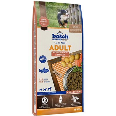 15kg bosch Adult Zalm & Aardappel Hondenvoer 15kg bosch Adult Zalm & Aardappel Hondenvoer