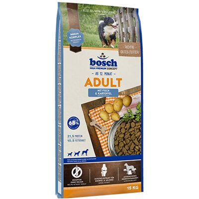 15kg bosch Adult Vis & Aardappel Hondenvoer 15kg bosch Adult Vis & Aardappel Hondenvoer