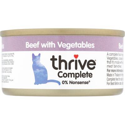Thrive 12 x 75 g Adult Wet Complete Cat Food Kattenvoer - Rund met Groenten Thrive 12 x 75 g Adult Wet Complete Cat Food Kattenvoer - Rund met Groenten