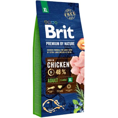 15 kg Brit Premium by Nature Adult xl droog hondenvoer 15 kg Brit Premium by Nature Adult xl droog hondenvoer