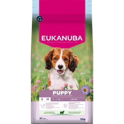 Eukanuba Premium Voeding Puppy Klein & Middelgroot Ras Lam & Rijst - 12 kg Eukanuba Premium Voeding Puppy Klein & Middelgroot Ras Lam & Rijst - 12 kg