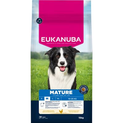 15kg Eukanuba Premium Nutrition Mature Medium Breed Kip Hondenvoer droog 15kg Eukanuba Premium Nutrition Mature Medium Breed Kip Hondenvoer droog