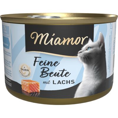 12x185g Miamor Fijne prooi zalm natvoer voor katten 12x185g Miamor Fijne prooi zalm natvoer voor katten