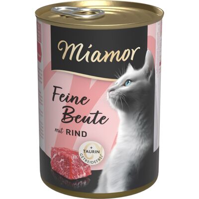 12x400g Miamor Feine Beute rund natvoer voor katten 12x400g Miamor Feine Beute rund natvoer voor katten
