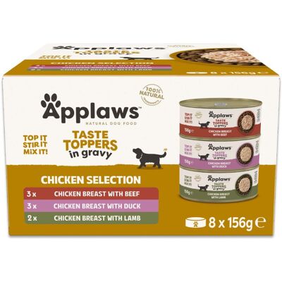 Applaws Taste Toppers 8 x 156 g Probeerpakket Hondenvoer - Probeerverpakking: Saus Applaws Taste Toppers 8 x 156 g Probeerpakket Hondenvoer - Probeerverpakking: Saus