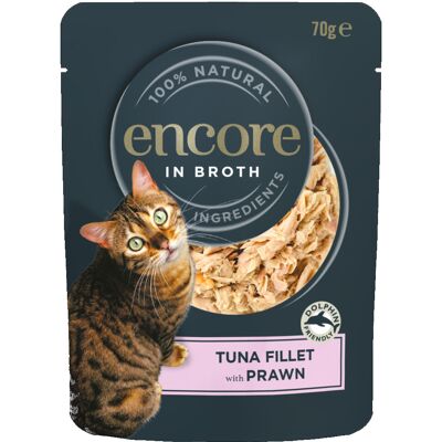 Encore Cat Zakjes - Tonijn met Garnalen 16 x 70 g Encore Cat Zakjes - Tonijn met Garnalen 16 x 70 g