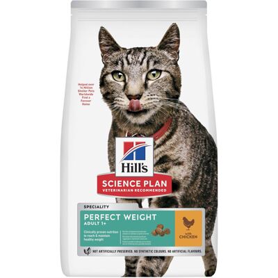 2,5kg Adult 1+ Perfect Weight Kip Hill's Science Plan Kattenvoer 2,5kg Adult 1+ Perfect Weight Kip Hill's Science Plan Kattenvoer