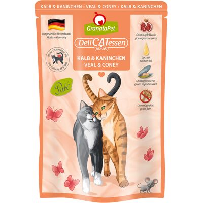 GranataPet DeliCatessen 12 x 85 g Kattenvoer - Kalf & Konijn GranataPet DeliCatessen 12 x 85 g Kattenvoer - Kalf & Konijn