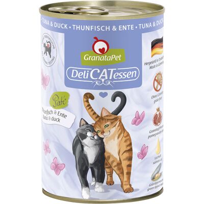 6x400g GranataPet DeliCatessen Tonijn & Eend Kattenvoer 6x400g GranataPet DeliCatessen Tonijn & Eend Kattenvoer
