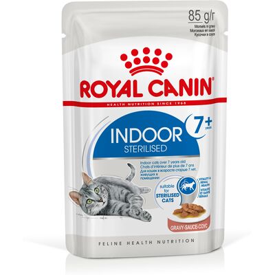 12x85g Indoor Sterilised 7+ in Saus Royal Canin Kattenvoer 12x85g Indoor Sterilised 7+ in Saus Royal Canin Kattenvoer