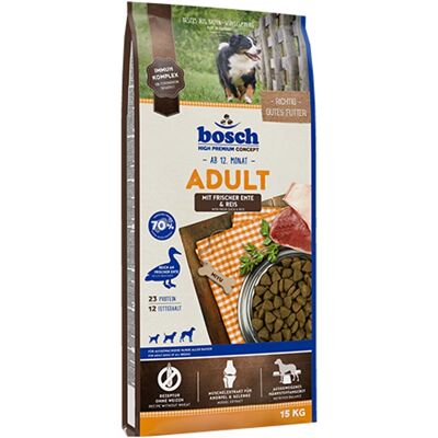 15kg bosch Adult Eend & Rijst Hondenvoer 15kg bosch Adult Eend & Rijst Hondenvoer