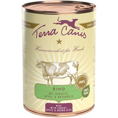 6x400g Rundvlees met wortel, appel & bruine rijst Terra Canis hondenvoer nat 6x400g Rundvlees met wortel, appel & bruine rijst Terra Canis hondenvoer nat