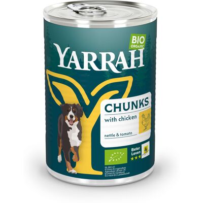 6x405g biologisch chunks met kip Yarrah Hondenvoer 6x405g biologisch chunks met kip Yarrah Hondenvoer