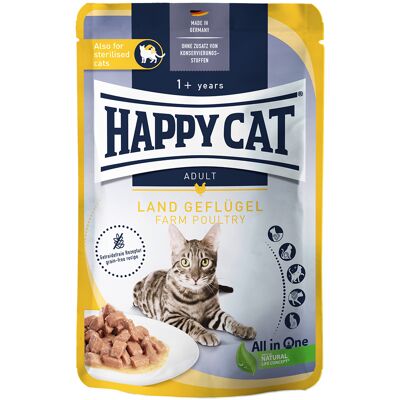 Voordeelpakket Happy Cat Pouch Meat in Sauce 24 x 85 g - Land-Geflügel (Kip) Voordeelpakket Happy Cat Pouch Meat in Sauce 24 x 85 g - Land-Geflügel (Kip)