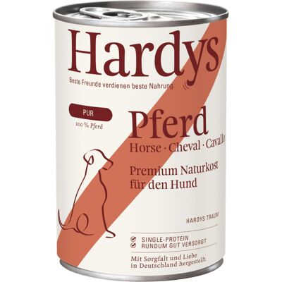 6x 400g Hardys Pure Paard natvoer voor honden 6x 400g Hardys Pure Paard natvoer voor honden