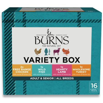 Burns natvoer voor honden 16 x 395 g - Gemengde selectie Burns natvoer voor honden 16 x 395 g - Gemengde selectie