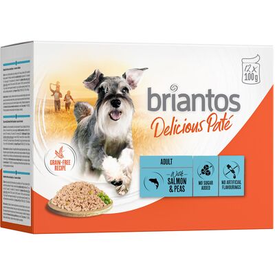 Voordeelpakket Briantos Delicious Paté 48 x 100 g - Zalm Voordeelpakket Briantos Delicious Paté 48 x 100 g - Zalm