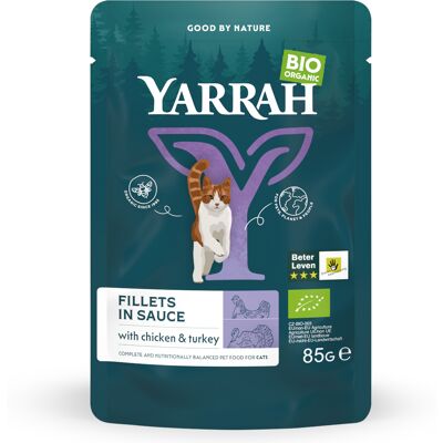14x85g Kalkoen Bio Filets in Saus Yarrah Kattenvoer 14x85g Kalkoen Bio Filets in Saus Yarrah Kattenvoer
