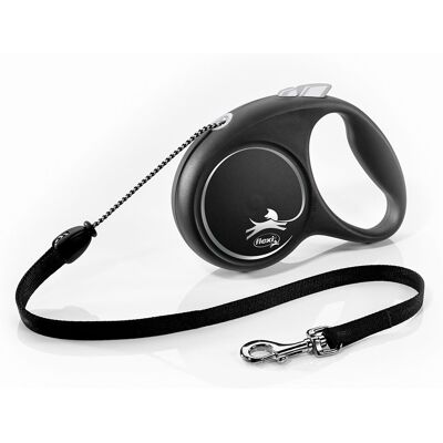 Flexi Black Design Rollijn Koord M zwart, 5m Hond Flexi Black Design Rollijn Koord M zwart, 5m Hond
