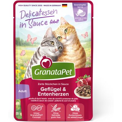 12x 100g GranataPet Delicatessen in Saus Gevogelte & Eendenharten nat kattenvoer 12x 100g GranataPet Delicatessen in Saus Gevogelte & Eendenharten nat kattenvoer