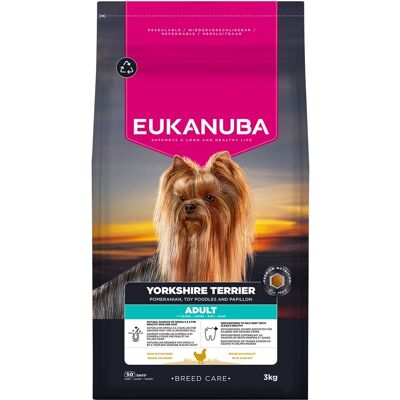 Eukanuba Adult Breed Care Yorkshire Terriër Hondenvoer - Voordeelpakket: 3 x 3 kg Eukanuba Adult Breed Care Yorkshire Terriër Hondenvoer - Voordeelpakket: 3 x 3 kg