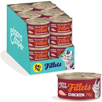 24x70g Edgard & Cooper Filets voor Katten Adult Kip Kattenvoer nat 24x70g Edgard & Cooper Filets voor Katten Adult Kip Kattenvoer nat