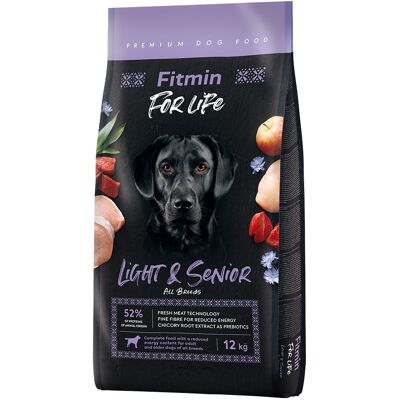 12kg, Fitmin Dog for Life Light & Senior, droog hondenvoer 12kg, Fitmin Dog for Life Light & Senior, droog hondenvoer