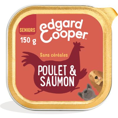 11x150g Edgard & Cooper Senior Graanvrij Kip, Zalm - Hondenvoer 11x150g Edgard & Cooper Senior Graanvrij Kip, Zalm - Hondenvoer