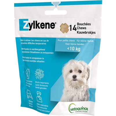 Vetoquinol 14 Chews voor Kleine Honden Zylkene Rustgevende Kauwsnackjes Vetoquinol 14 Chews voor Kleine Honden Zylkene Rustgevende Kauwsnackjes
