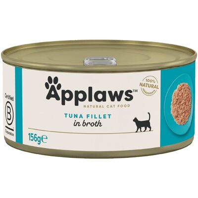 Voordeelpakket: 24x156g Applaws in Bouillon Tonijn Nat Kattenvoer Voordeelpakket: 24x156g Applaws in Bouillon Tonijn Nat Kattenvoer