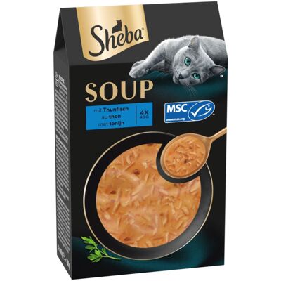 40x 40g Multipack Sheba Classic Soup Fresh Pouches met Tonijn Nat Kattenvoer 40x 40g Multipack Sheba Classic Soup Fresh Pouches met Tonijn Nat Kattenvoer