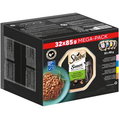 32 x 85 g - Sauce Love Sheba Variaties in Kuipjes 32 x 85 g - Sauce Love Sheba Variaties in Kuipjes