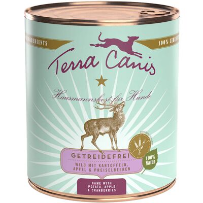 6x800g Graanvrij Wild met Aardappel, Appel & Rode Bosbessen Terra Canis Hondenvoer 6x800g Graanvrij Wild met Aardappel, Appel & Rode Bosbessen Terra Canis Hondenvoer