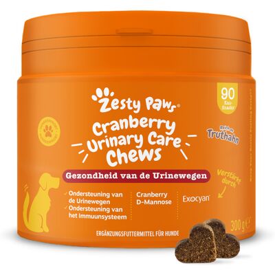 Zesty Paws Urinary Care Chews Cranberry 90 kauwtabletten aanvullende voeding voor honden Zesty Paws Urinary Care Chews Cranberry 90 kauwtabletten aanvullende voeding voor honden