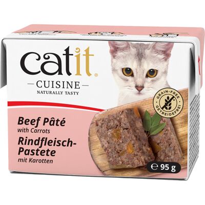 12x95g Catit Cuisine Paté Rund met Wortelen nat kattenvoer 12x95g Catit Cuisine Paté Rund met Wortelen nat kattenvoer