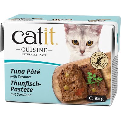 12x95g Catit Cuisine Paté Tonijn met Sardientjes natvoer voor katten 12x95g Catit Cuisine Paté Tonijn met Sardientjes natvoer voor katten