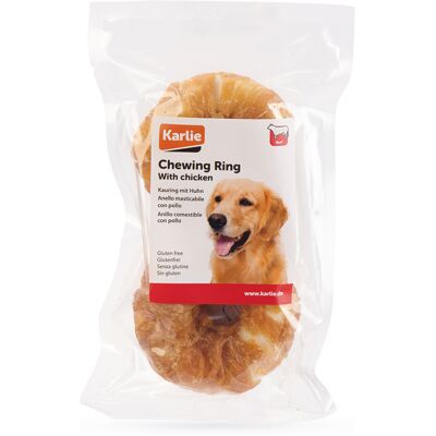 6 x Ø 7,5 cm Karlie kauwring met kipsnack voor honden 6 x Ø 7,5 cm Karlie kauwring met kipsnack voor honden