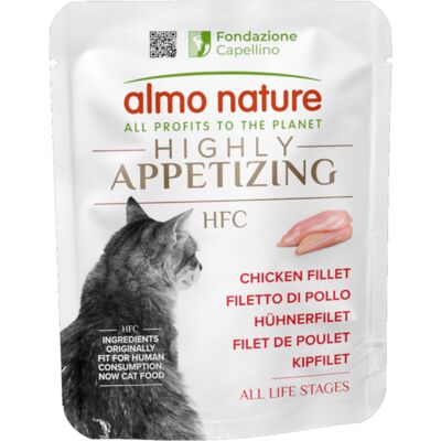 Voordeelverpakking: 24x50g Almo Nature HFC Zeer Smakelijk Kipfilet natvoer voor katten Voordeelverpakking: 24x50g Almo Nature HFC Zeer Smakelijk Kipfilet natvoer voor katten