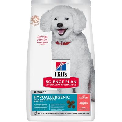 1.5 kg Adult Hypoallergenic Small & Mini met Zalm Hill's Science Plan Hondenvoer 1.5 kg Adult Hypoallergenic Small & Mini met Zalm Hill's Science Plan Hondenvoer
