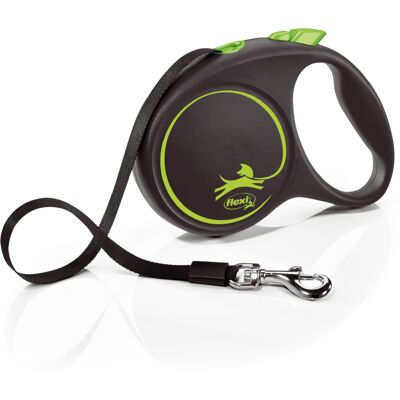 flexi Black Design riem groen, 5m maat L: tot 50kg hond flexi Black Design riem groen, 5m maat L: tot 50kg hond