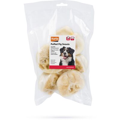 Voordeelpak: 3 x 5 stuks Karlie hondensnacks met varkenssnuit smaak Voordeelpak: 3 x 5 stuks Karlie hondensnacks met varkenssnuit smaak