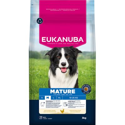 2x3kg Eukanuba Premium Nutrition Mature Medium Breed Kip Hondenvoer droog 2x3kg Eukanuba Premium Nutrition Mature Medium Breed Kip Hondenvoer droog