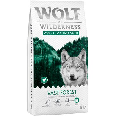 Wolf of Wilderness "Explore The Vast Forests" Gewichtsbeheersing - graanvrij - 12 kg Nieuw Recept Wolf of Wilderness "Explore The Vast Forests" Gewichtsbeheersing - graanvrij - 12 kg Nieuw Recept