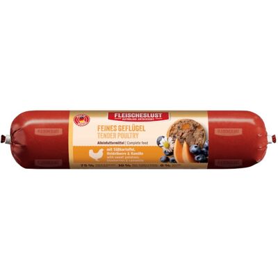Fleischeslust Classic 8 x 400 g - Fijn gevogelte met zoete aardappel, blauwe bes & kamille Fleischeslust Classic 8 x 400 g - Fijn gevogelte met zoete aardappel, blauwe bes & kamille