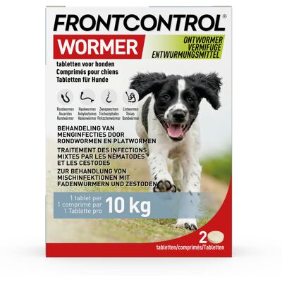 Frontcontrol Ontworming voor Honden , tot 10 kg 2 Tabletten Frontcontrol Ontworming voor Honden , tot 10 kg 2 Tabletten