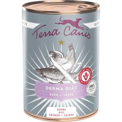 6x400g Kip & Zalm Terra Canis Derma natvoer voor honden 6x400g Kip & Zalm Terra Canis Derma natvoer voor honden
